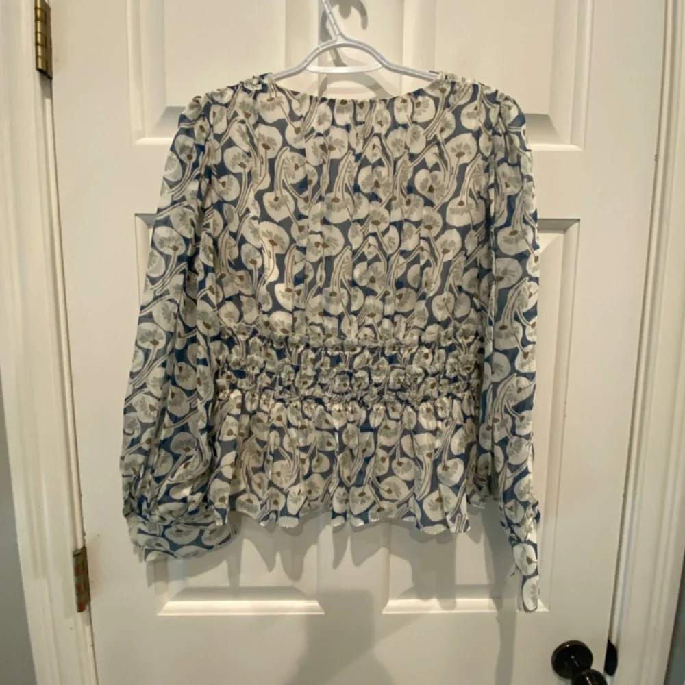Rebecca Taylor Deco Fleur Silk Floral Blouse/Mu;ticolor, 16717 - Picture 7 of 16